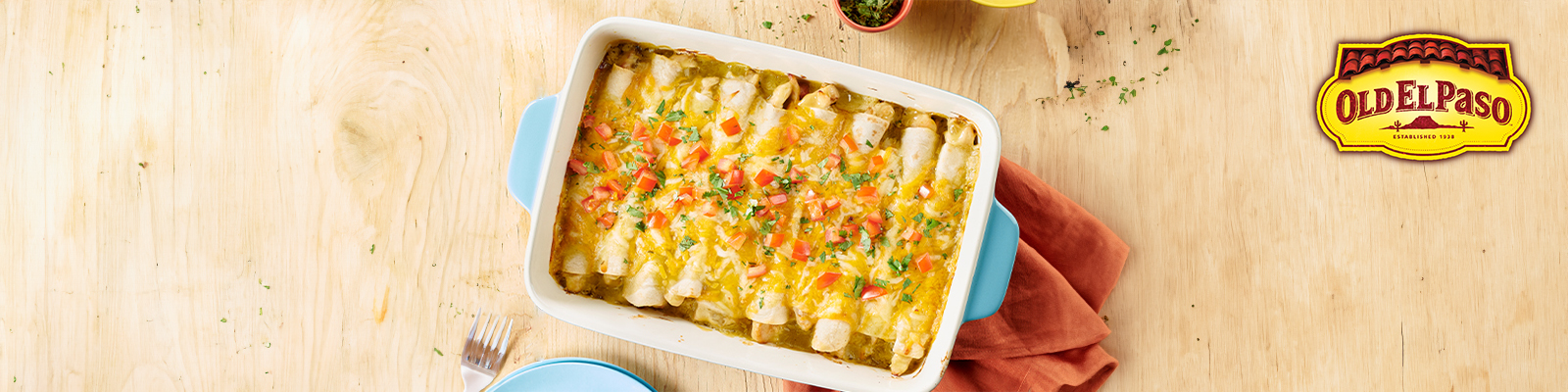 Creamy Green Chile Chicken Enchiladas